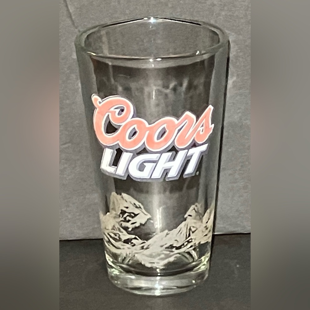 Vintage Coors 6” Glass Beer Pilsner Pint With Mountain Scene *MINT*